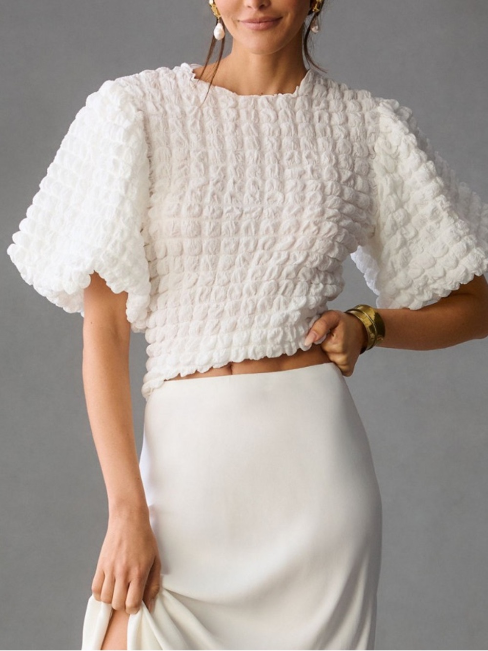 White bubble top